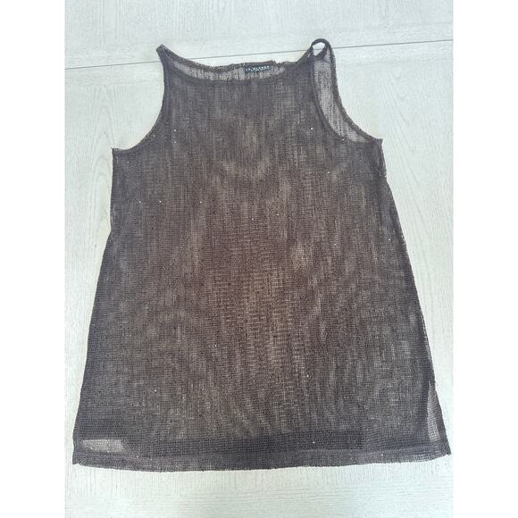 La Blanca by Roo Beattie Brown Swim Cover up Sheer cottagecore Goblincore F - Picture 1 of 5